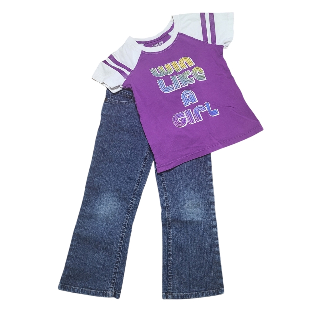 Sonoma jeans with adjustable waist with FREE Danskin glitter t-shirt, size 6